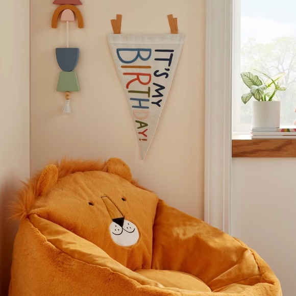 Colorful “It’s My Birthday!” Fabric Pennant Banner – 10" x 16" - Picture 3 of 4